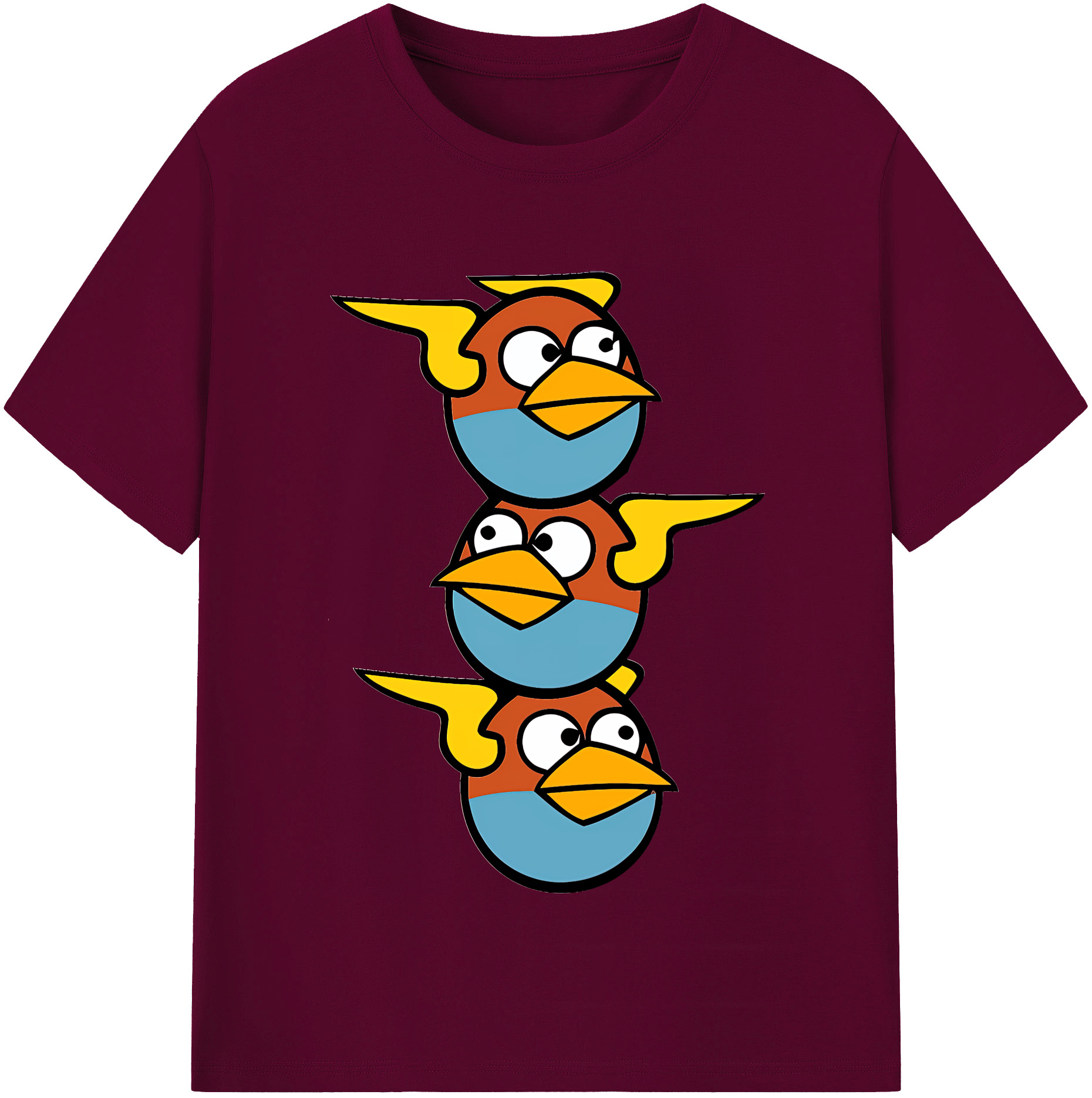 （画像用） Angry Birds アングリーバード レディースカジュアルプリントTシャツ（綿100％）